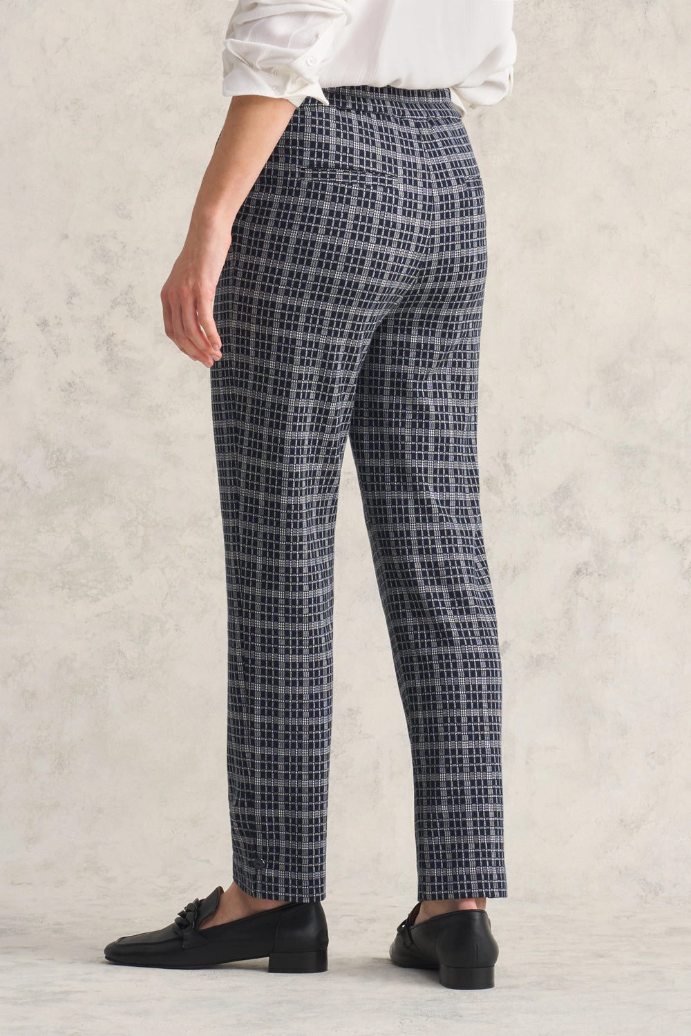 Ponte Check Pant - Ink Check