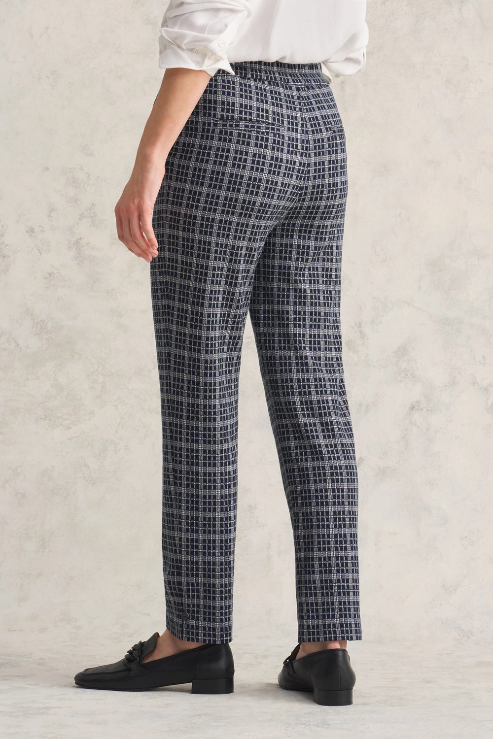 Ponte Check Pant - Ink Check