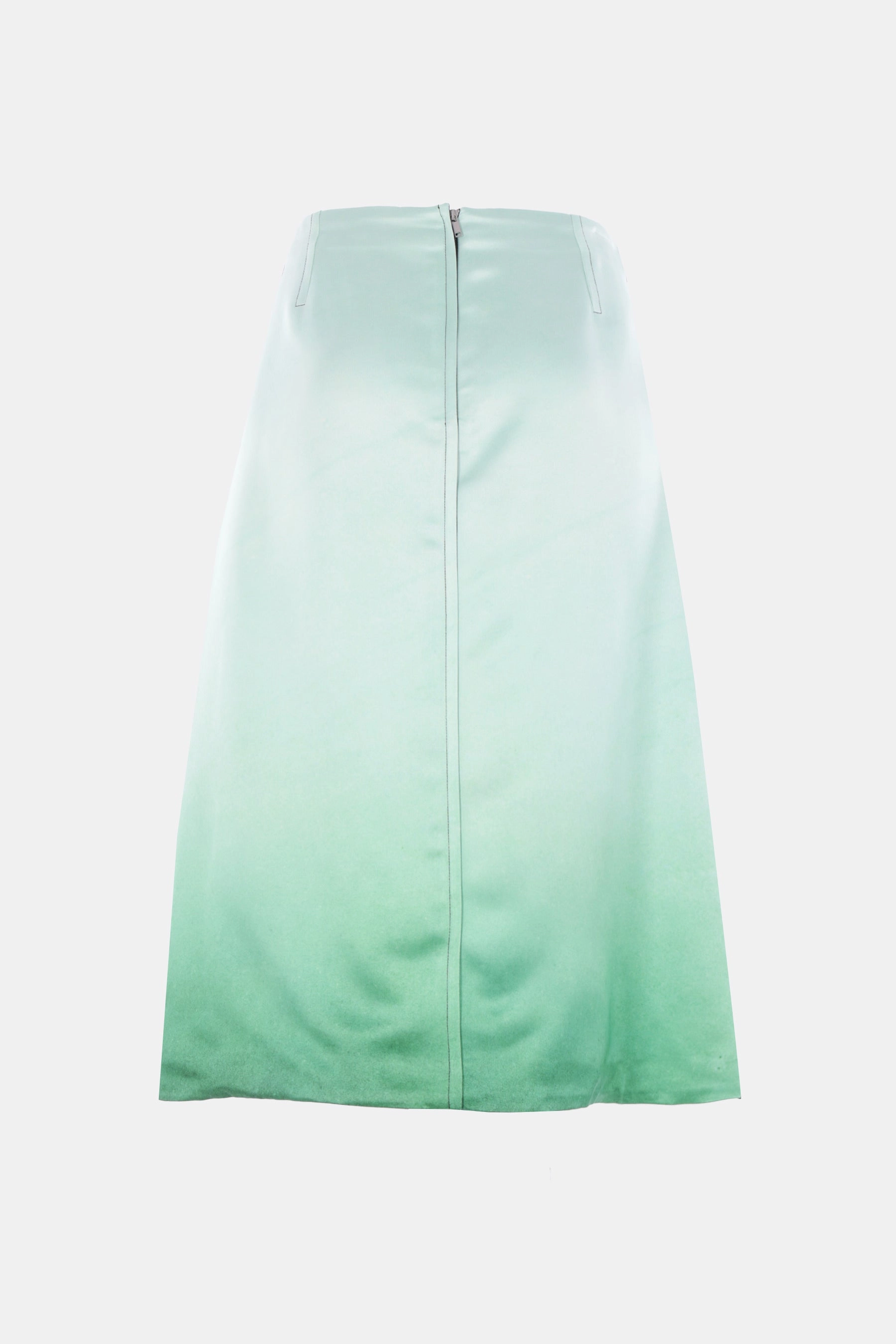printed satin midi skirt