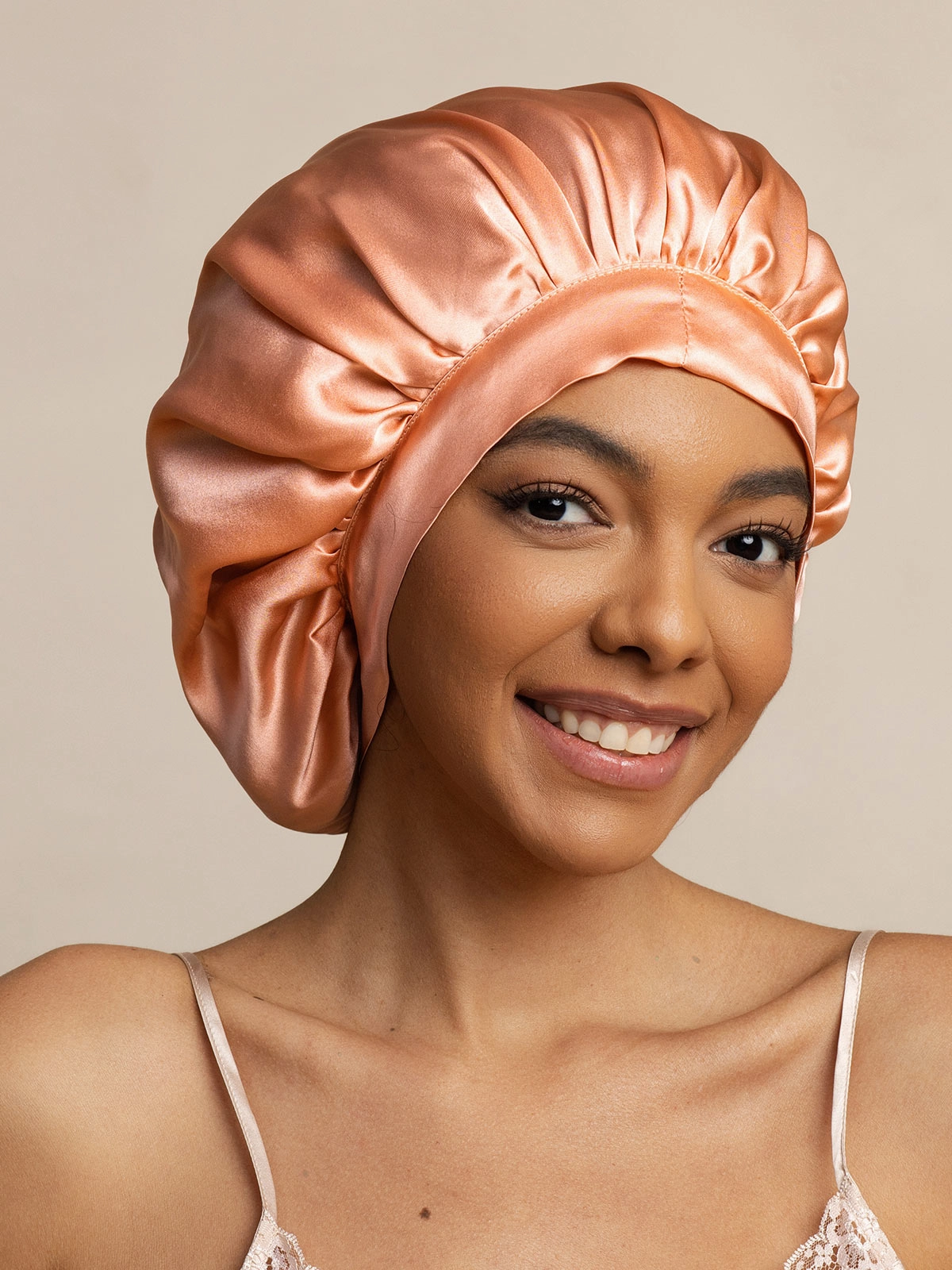 Pure silk Elegant Sleep Cap with Long Ribbons