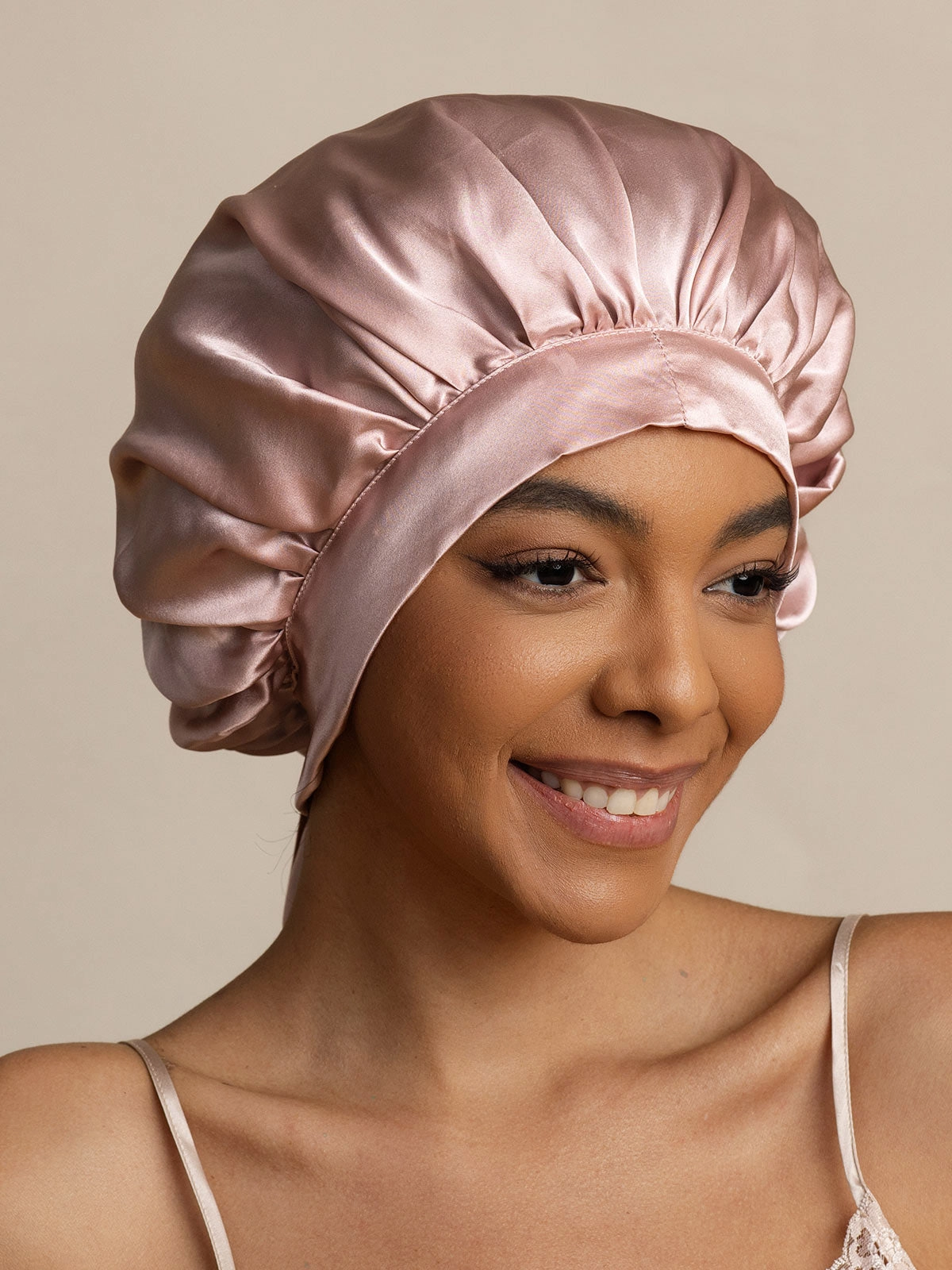 Pure silk Elegant Sleep Cap with Long Ribbons