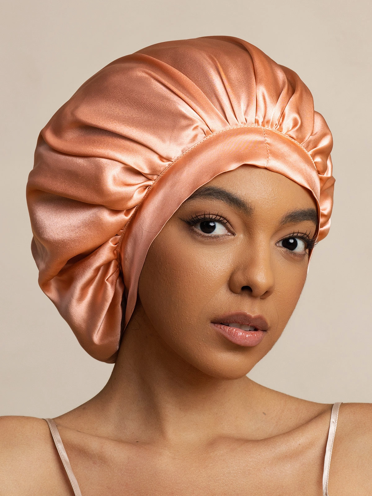 Pure silk Elegant Sleep Cap with Long Ribbons