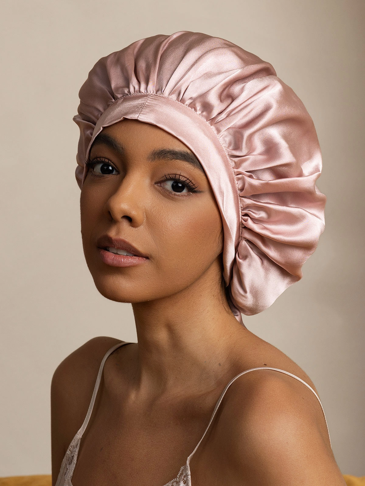 Pure silk Elegant Sleep Cap with Long Ribbons