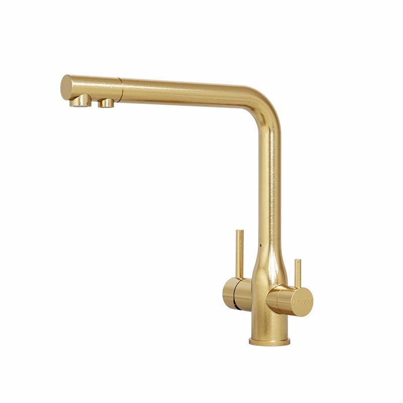 Puretec TRIPLA Elite 3in1 Straight Mixer Tap - Stainless Steel