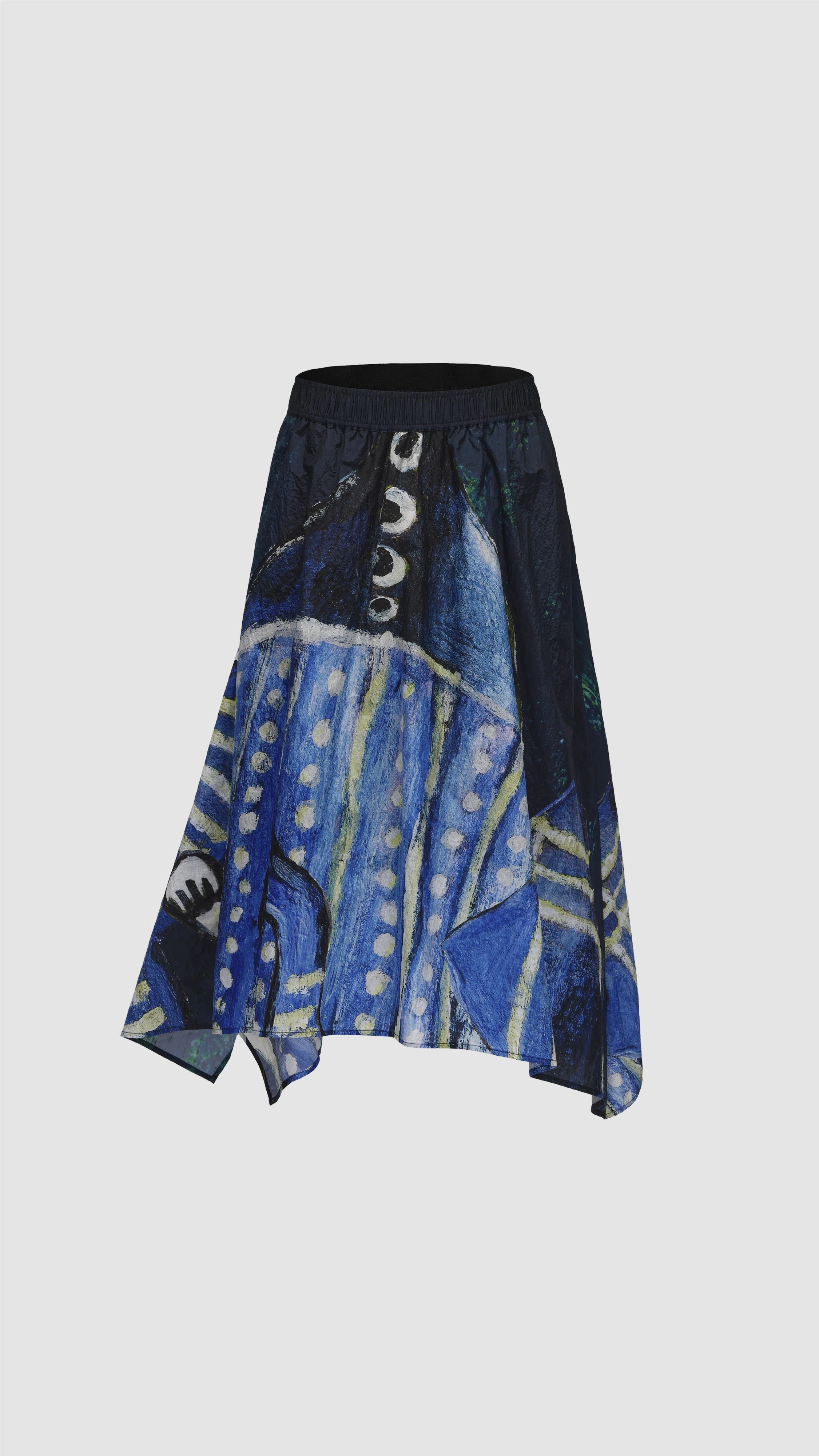 Selk'Nam Graphic Print Asymmetric Skirt