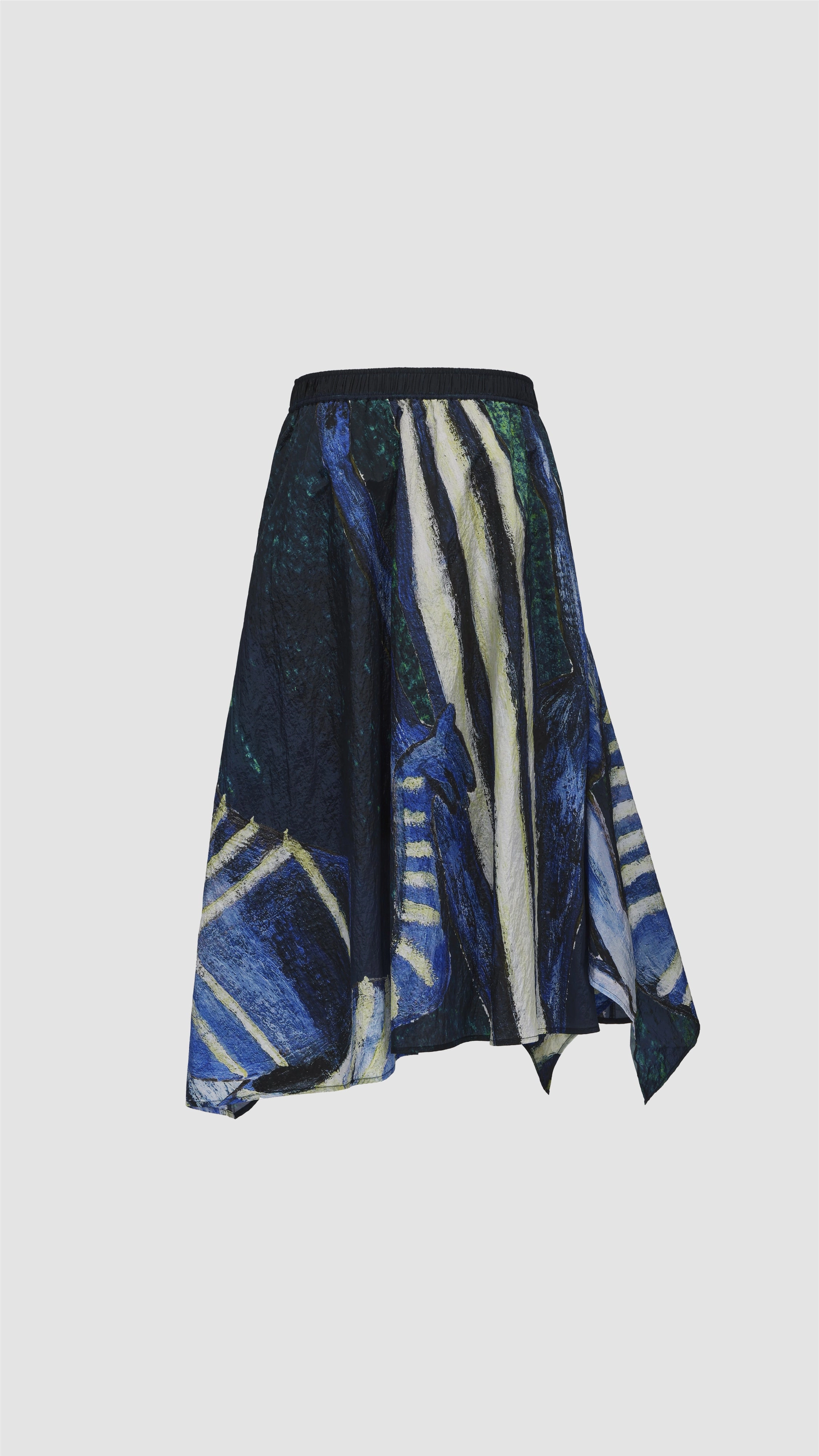 Selk'Nam Graphic Print Asymmetric Skirt