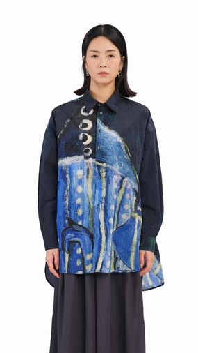 Selk'Nam Graphic Print Oversized Shirt