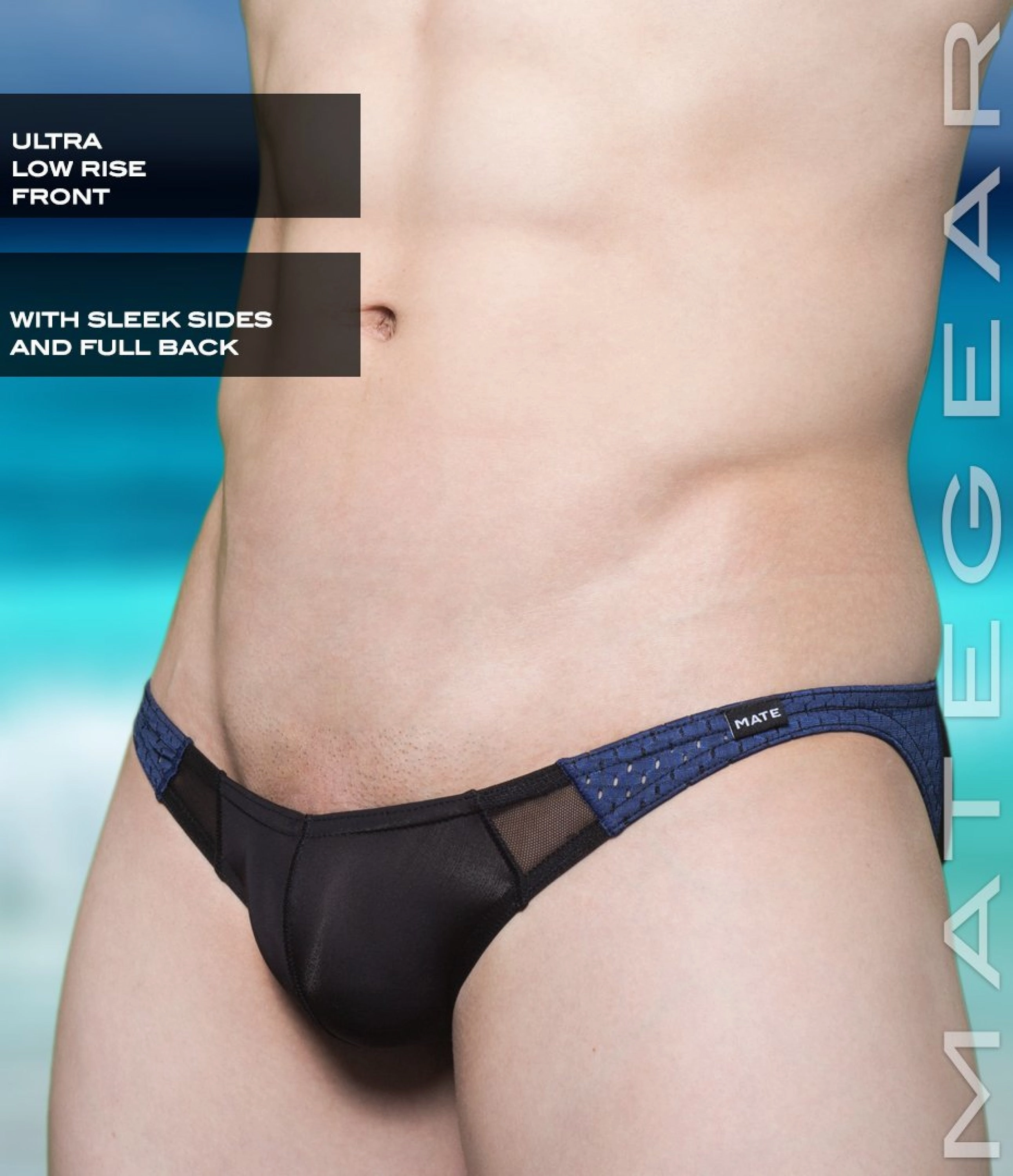 Sexy Men's Swimwear Ultra Swim Bikini - Roe Yeon III (Ultra Low Rise Front / Ultra Thin Nylon Series)