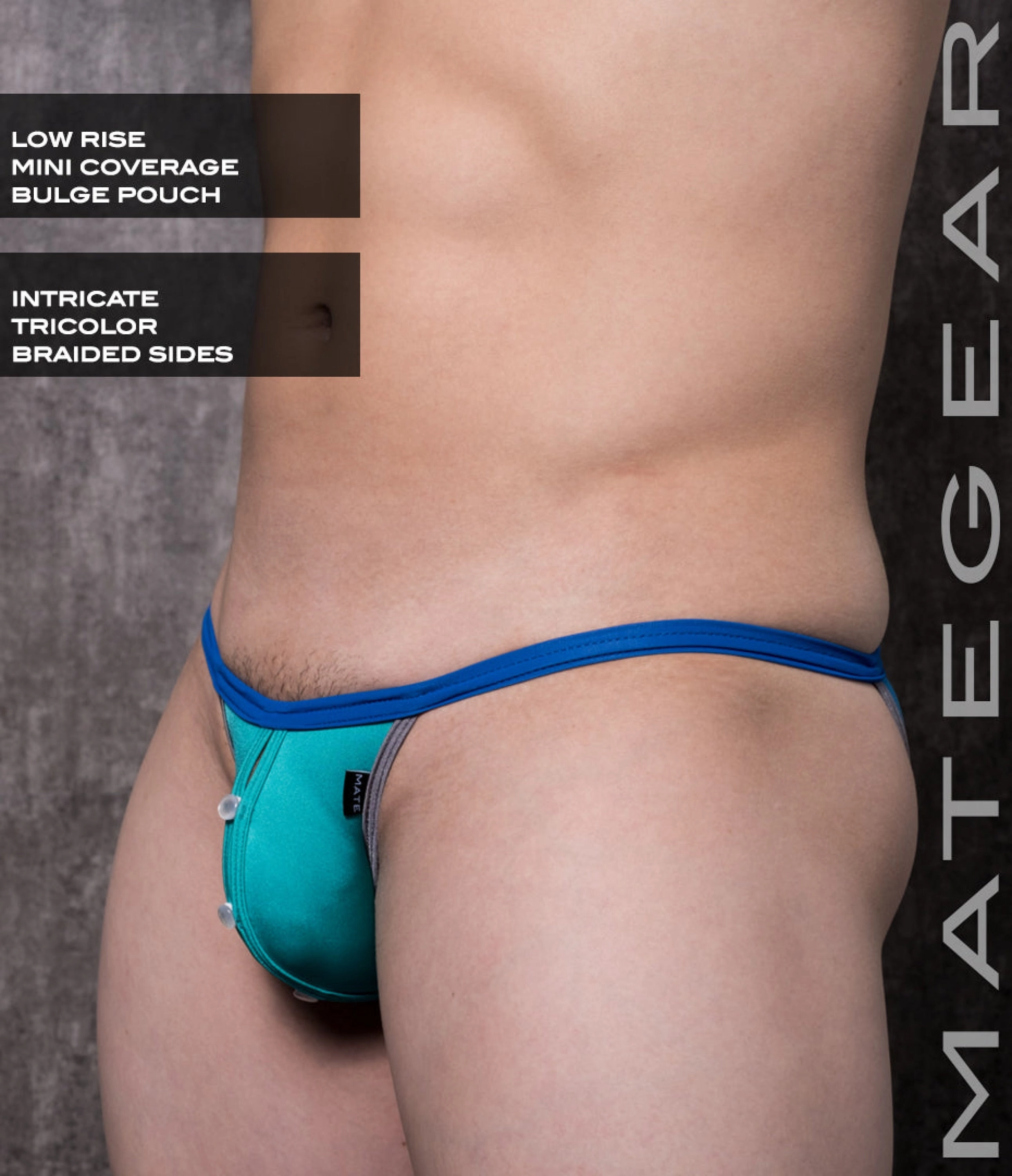 Sexy Men's Swimwear Xpression Ultra Swim Pouch Bikini - He Ran (Button Front)