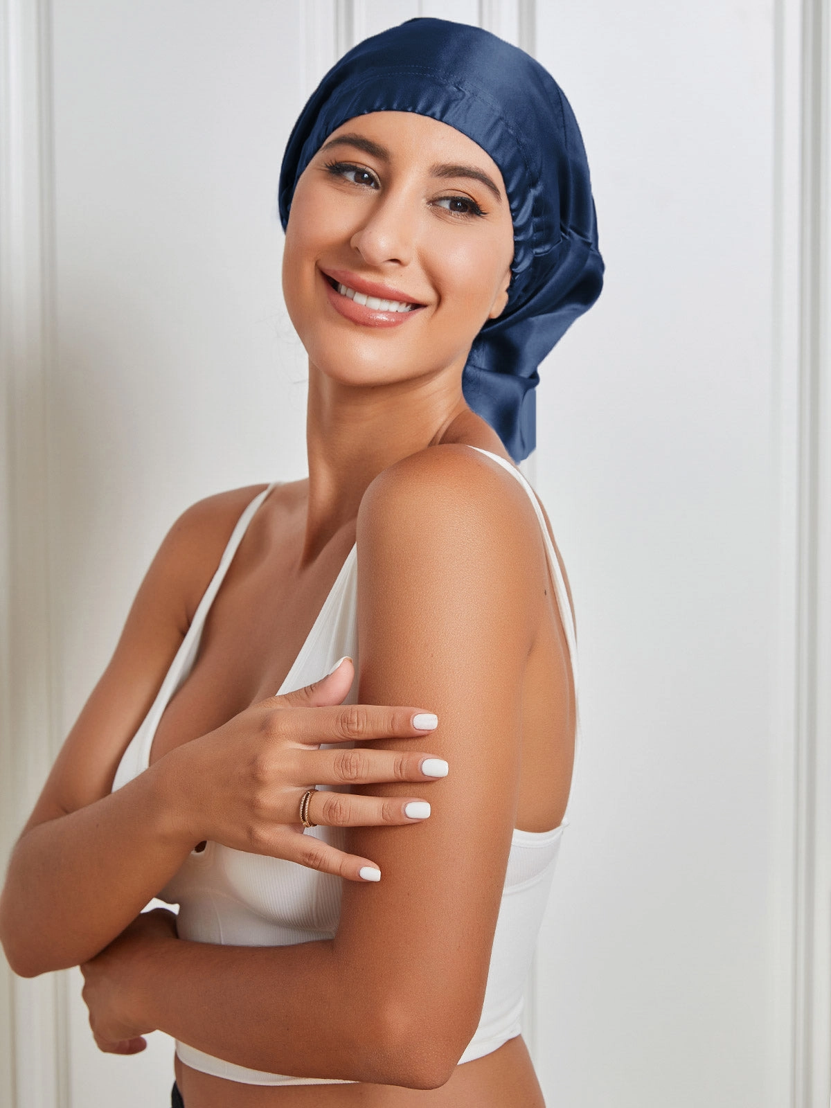 Silk Elegant Night Bonnet Sleep Cap