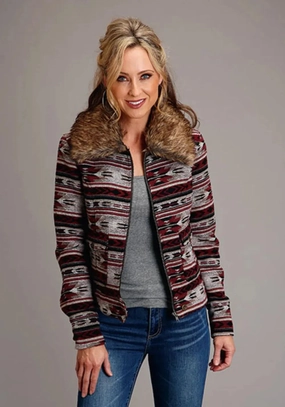 Stetson Aztec Blanket (Red) - Women's Blazer Jacket (Closeout)