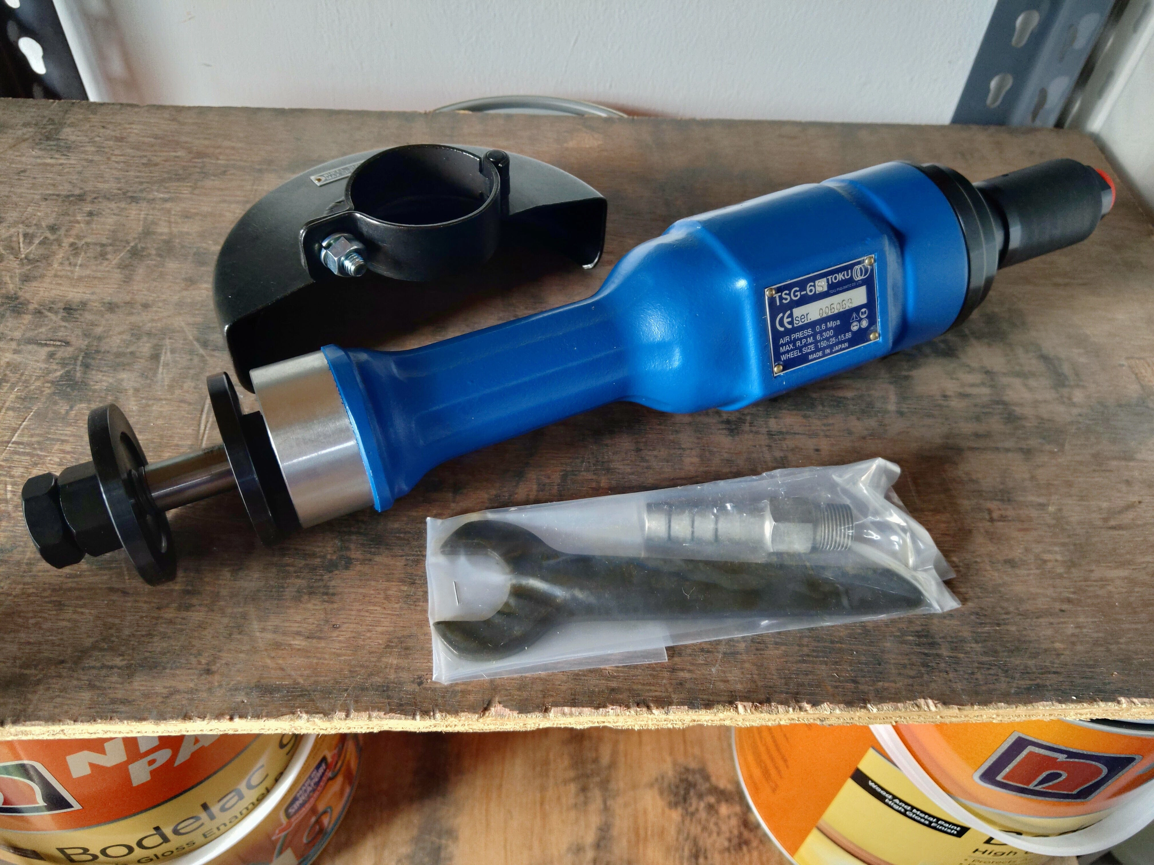 Toku TSG6S Air Straight Grinder  5“ Pneumatic  | Model: TOKU-TSG6S