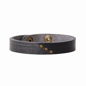 Two tone leather bracelet