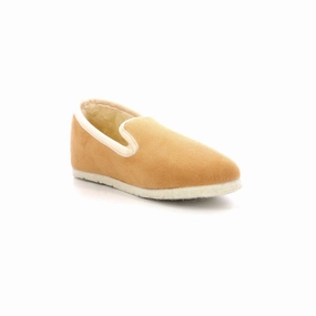 Ultra-soft beige and off-white slippers