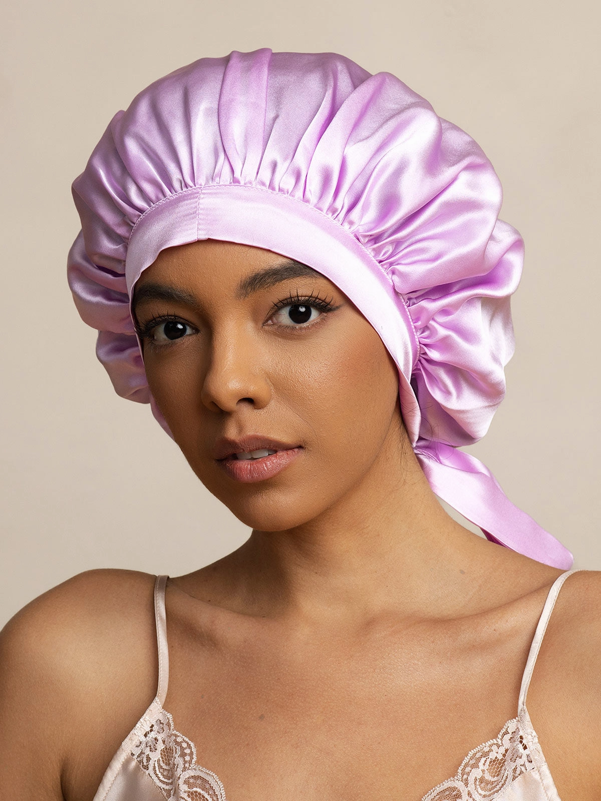 Women's Mulberry Silk Bonnet with Long Ribbons