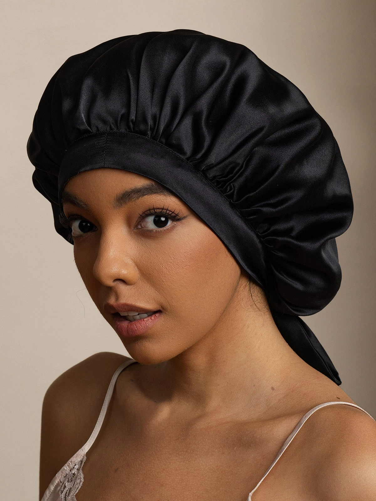 Women's Mulberry Silk Bonnet with Long Ribbons