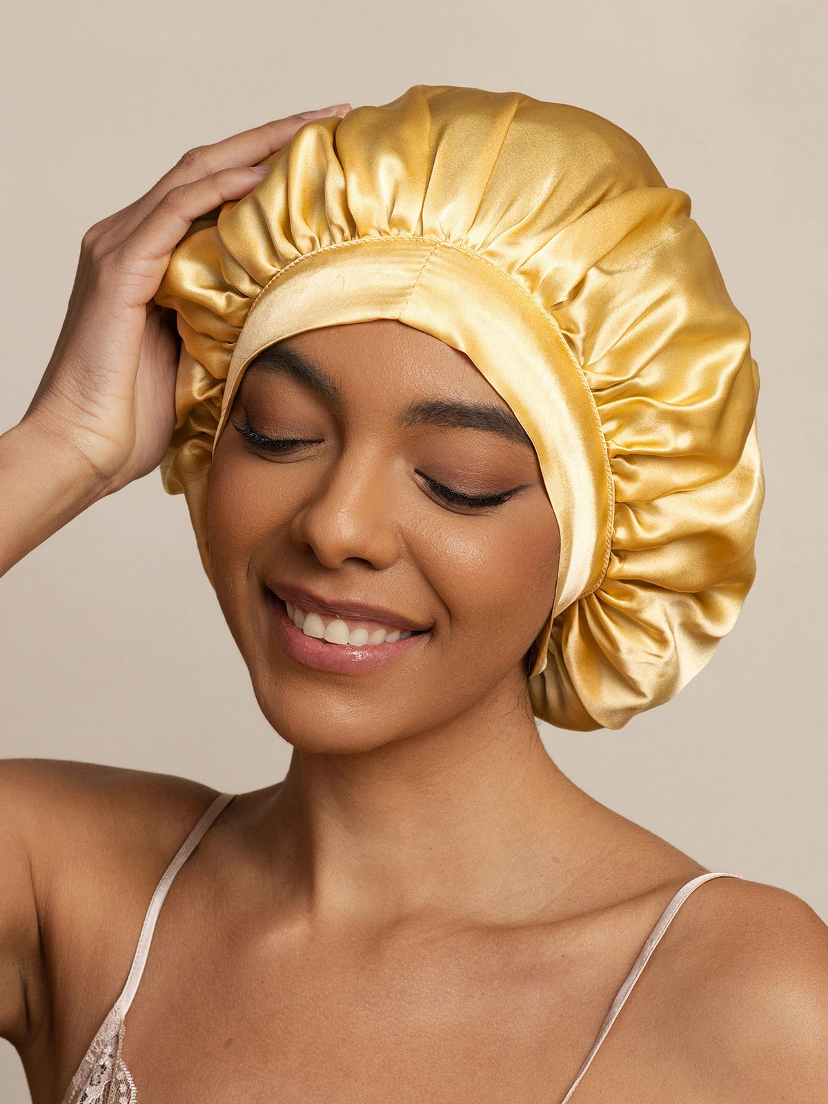 Women's Mulberry Silk Bonnet with Long Ribbons