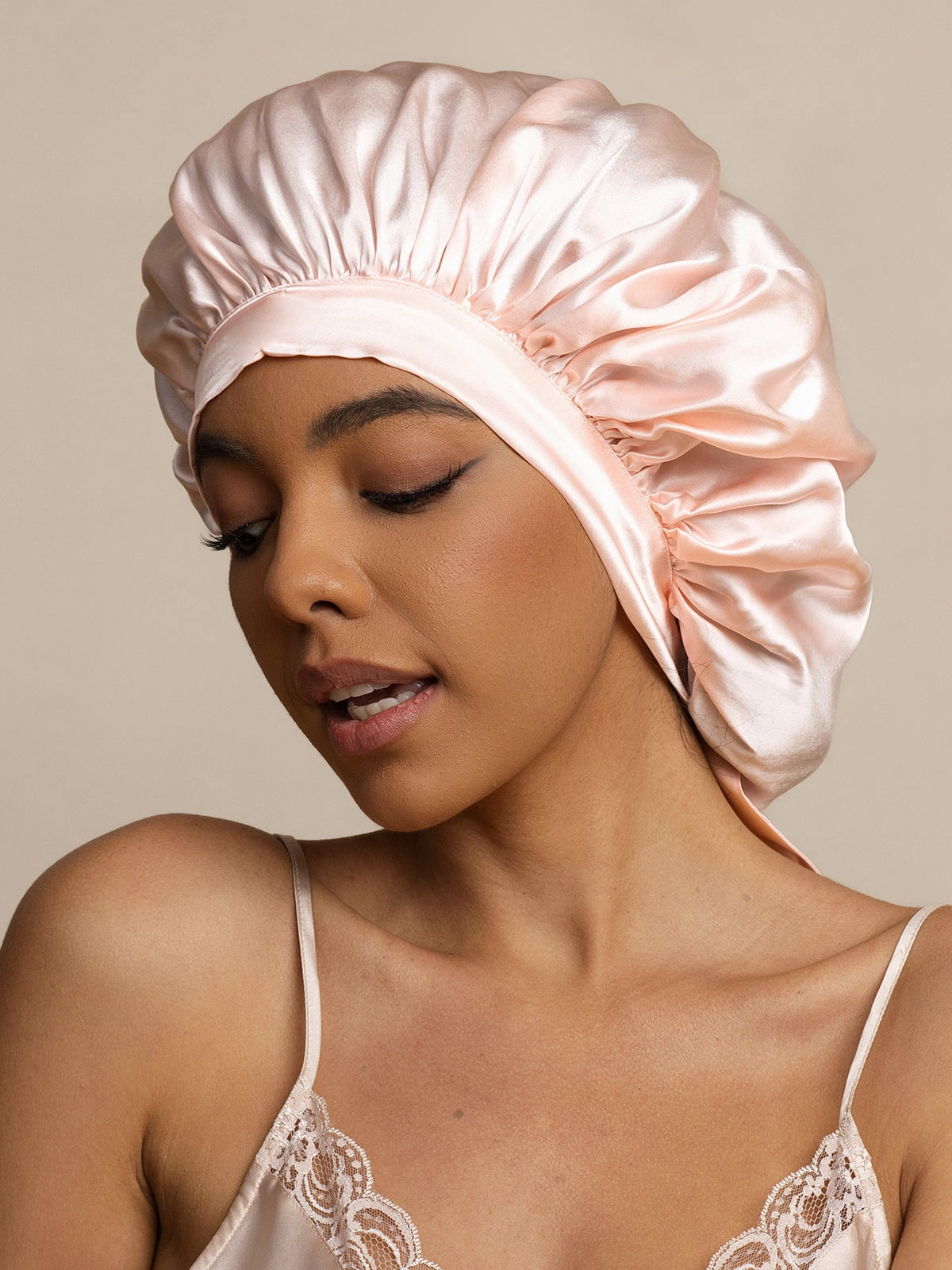 Women's Mulberry Silk Bonnet with Long Ribbons