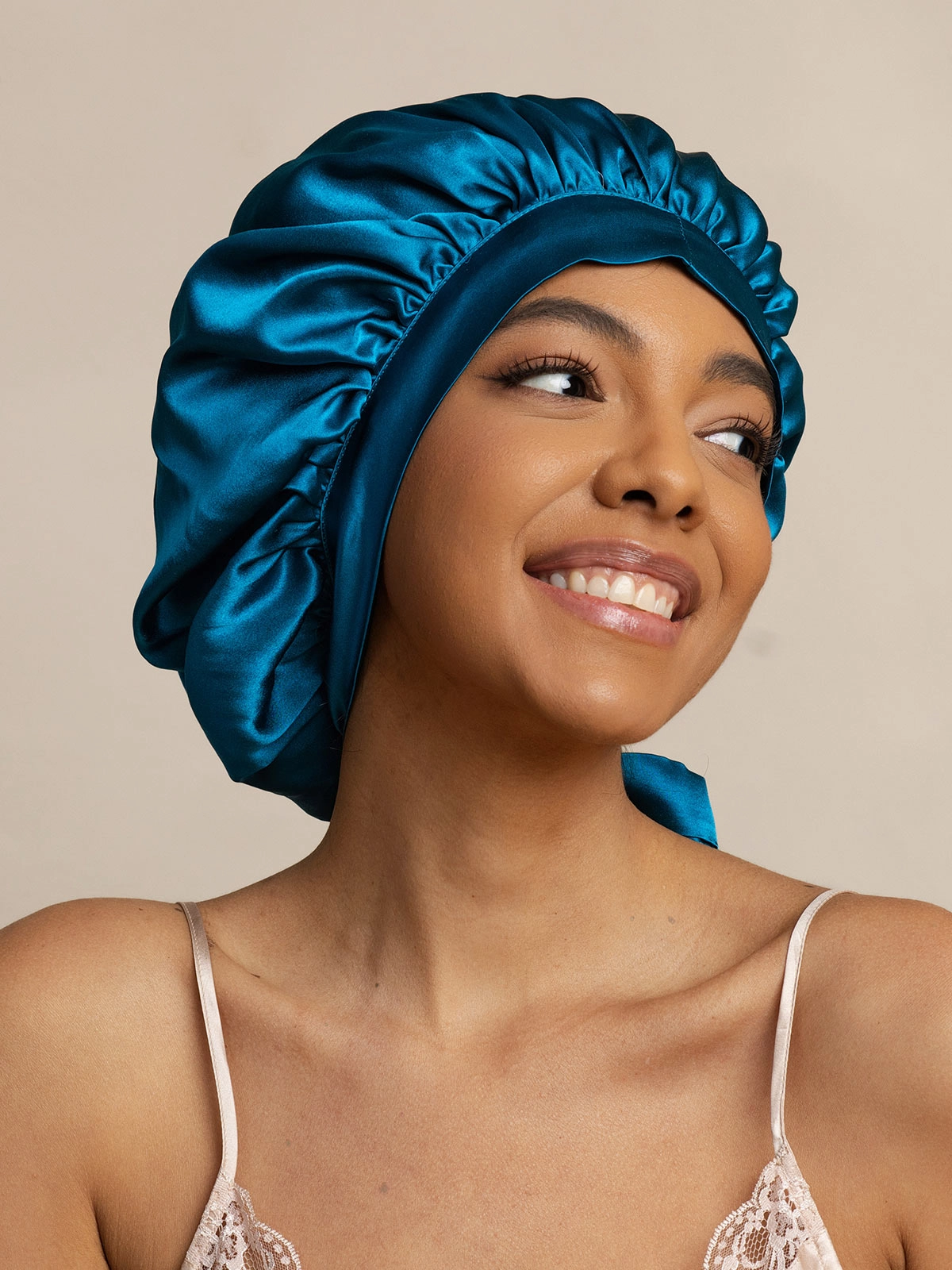 Women's Mulberry Silk Bonnet with Long Ribbons