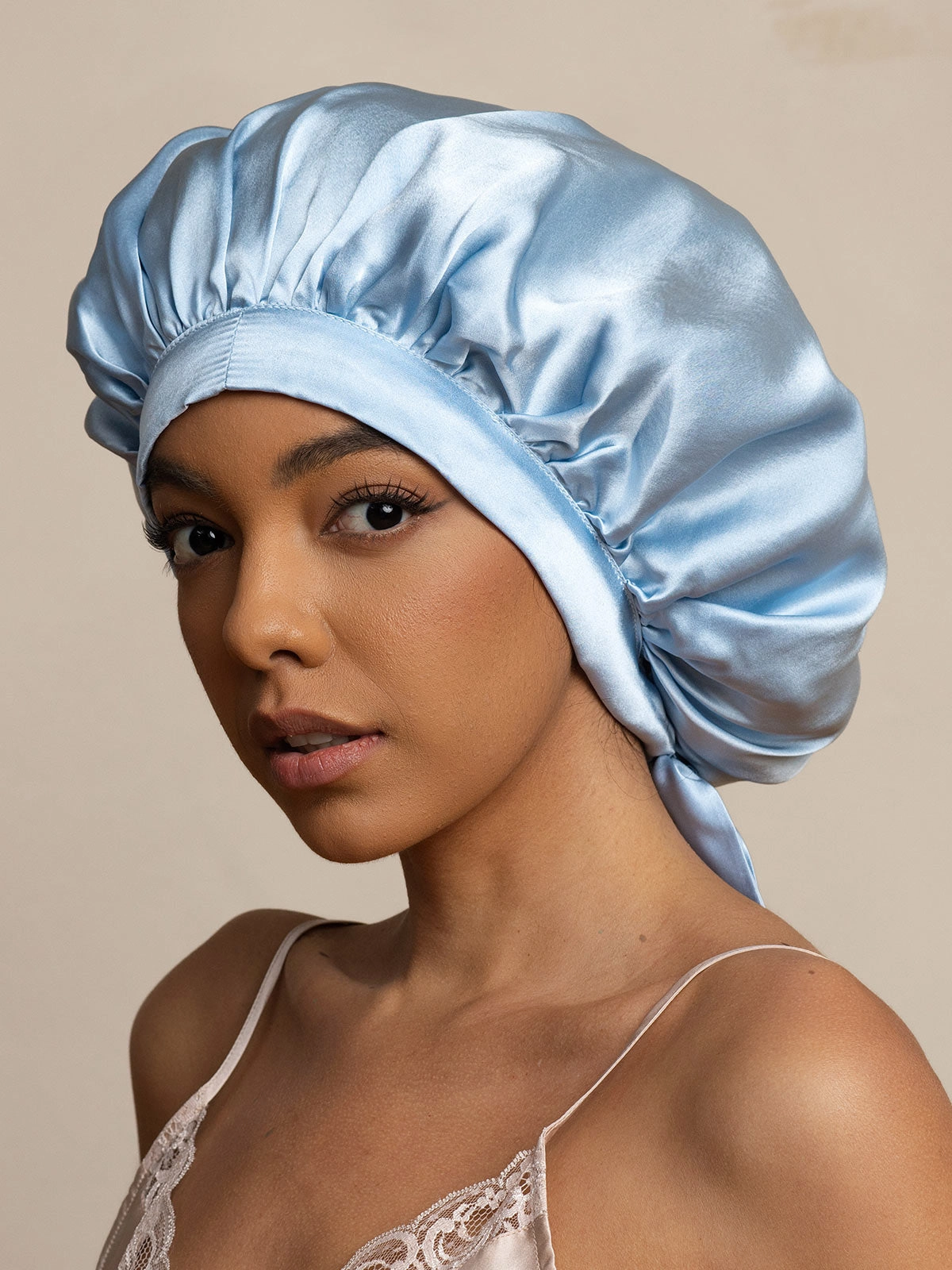 Women's Mulberry Silk Bonnet with Long Ribbons