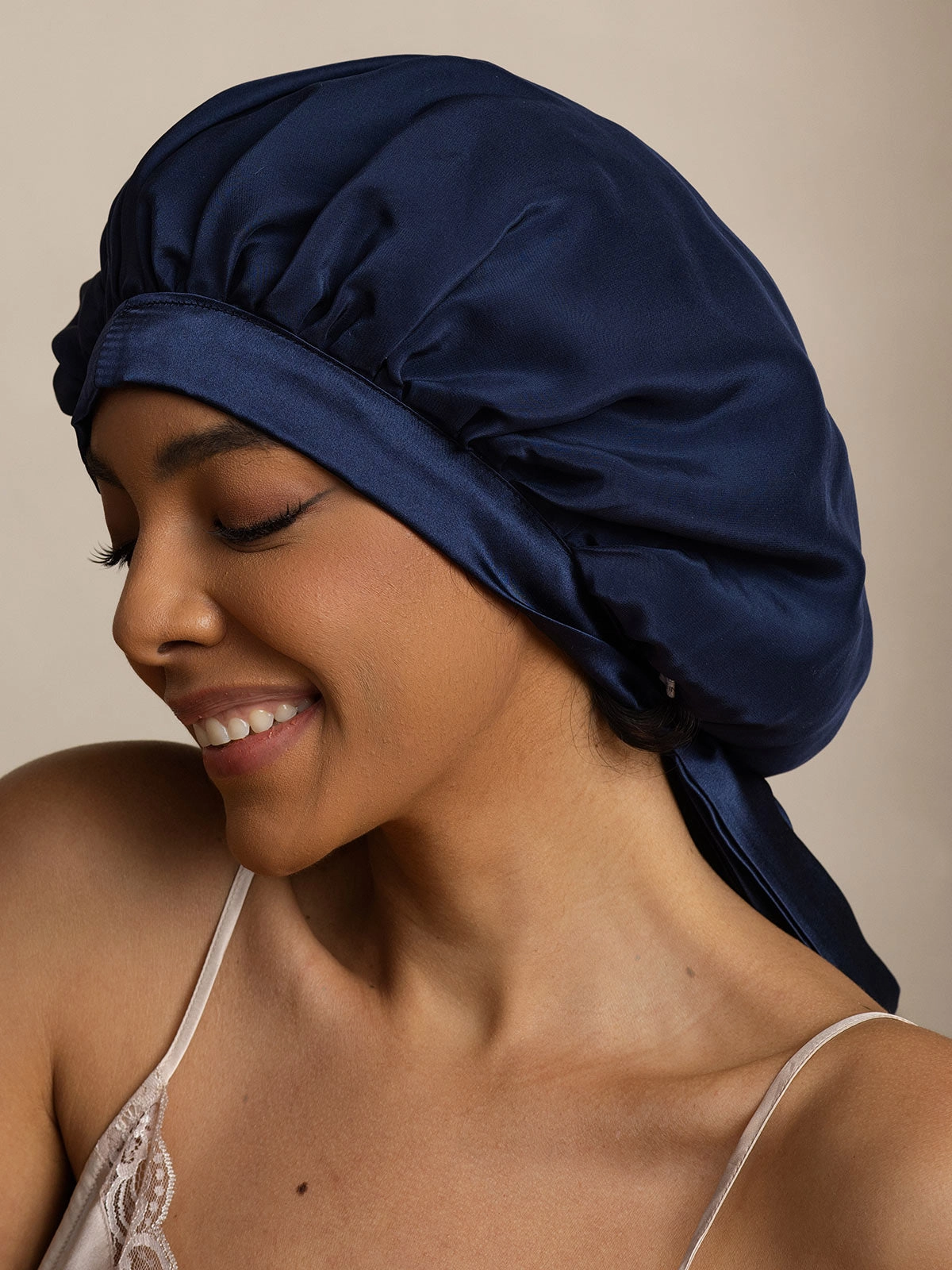 Women's Mulberry Silk Bonnet with Long Ribbons