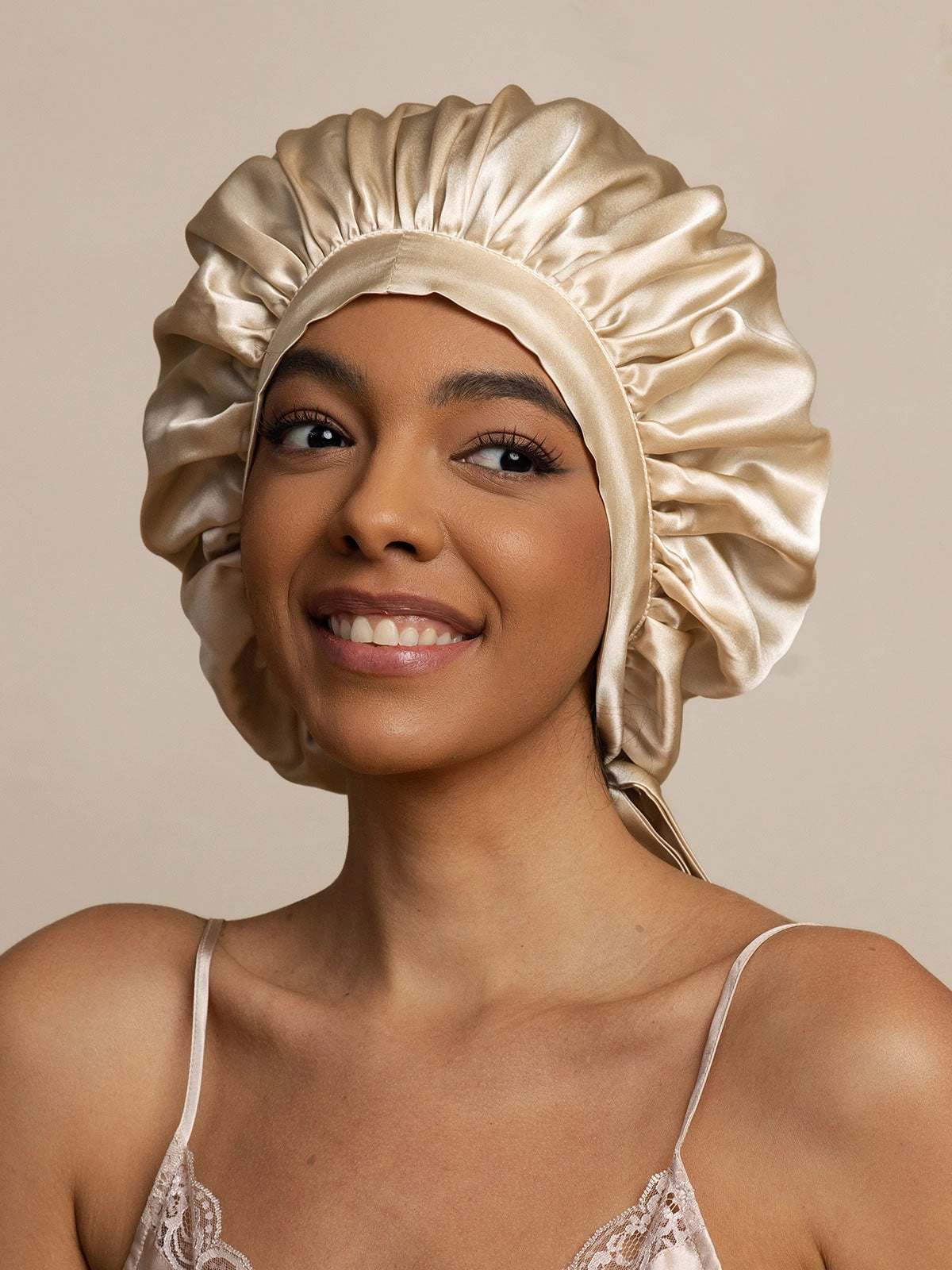 Women's Mulberry Silk Bonnet with Long Ribbons