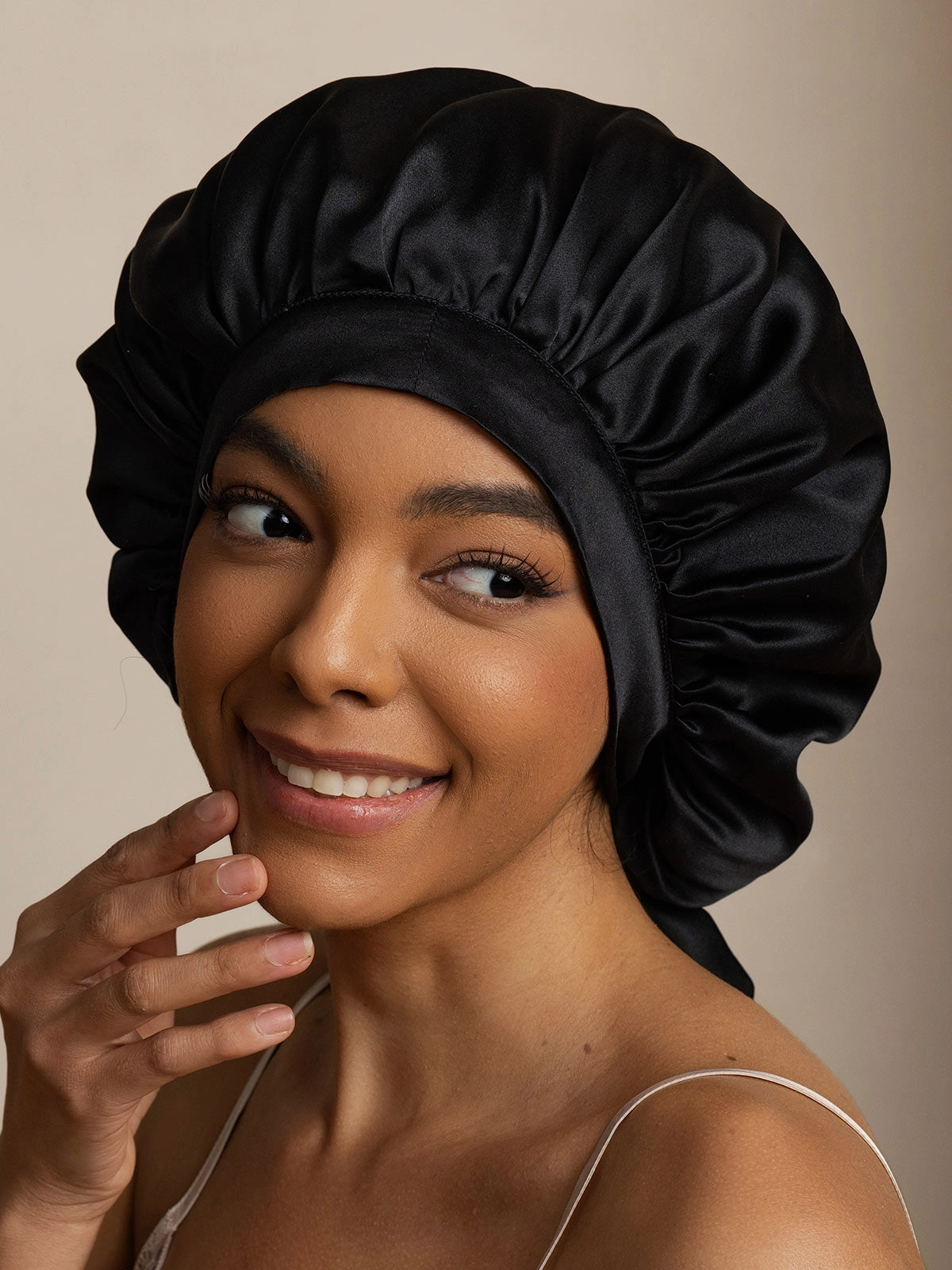 Women's Mulberry Silk Bonnet with Long Ribbons
