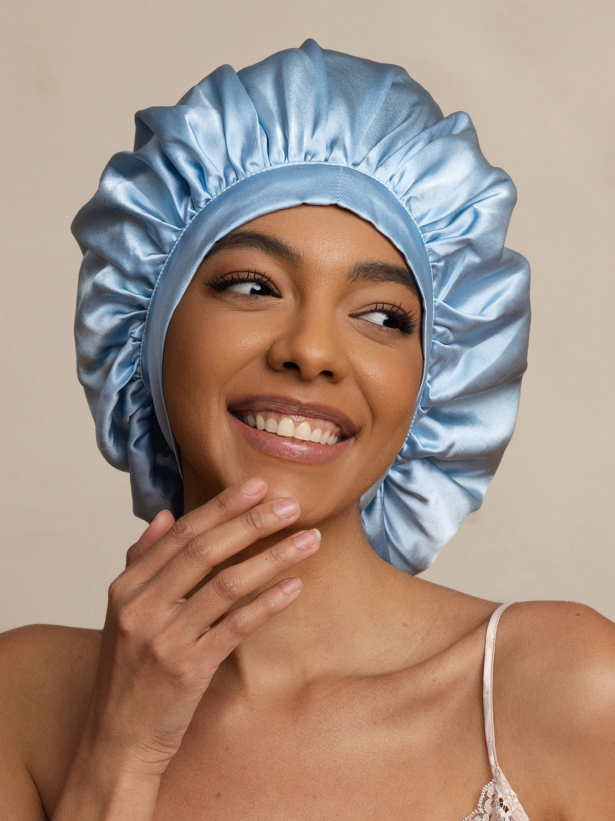 Women's Mulberry Silk Bonnet with Long Ribbons