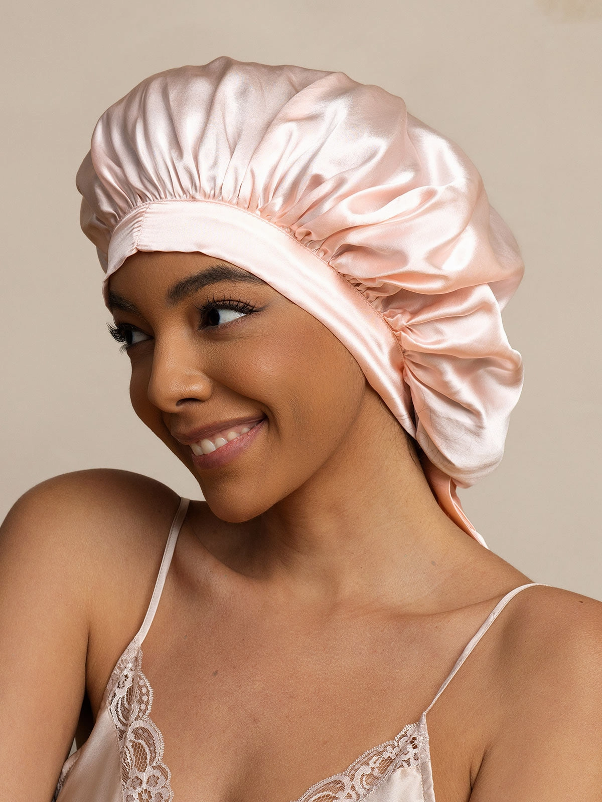 Women's Mulberry Silk Bonnet with Long Ribbons
