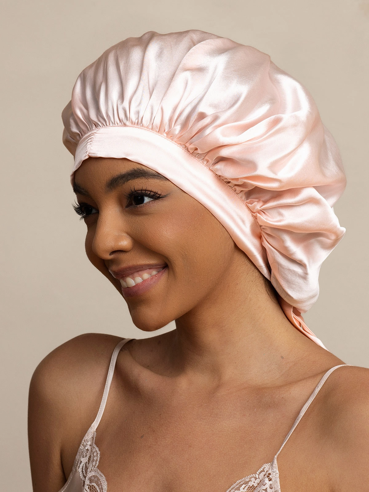 Women's Mulberry Silk Bonnet with Long Ribbons