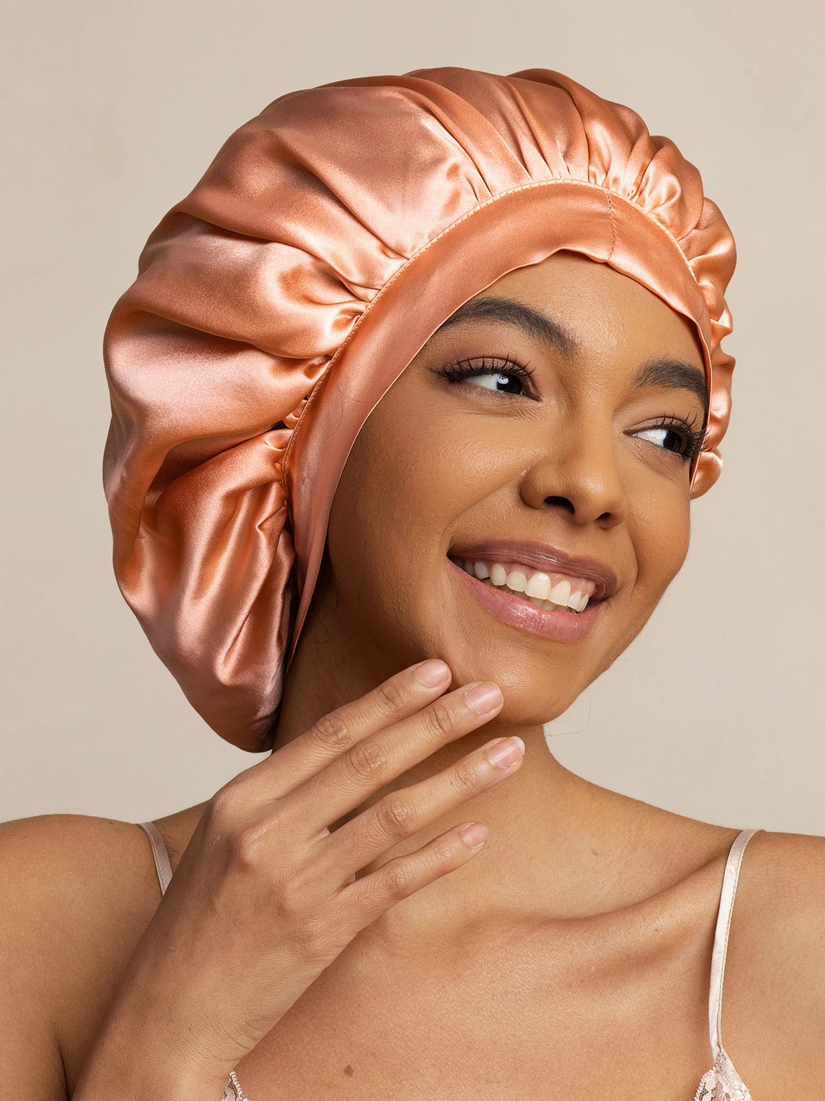 Women's Mulberry Silk Bonnet with Long Ribbons