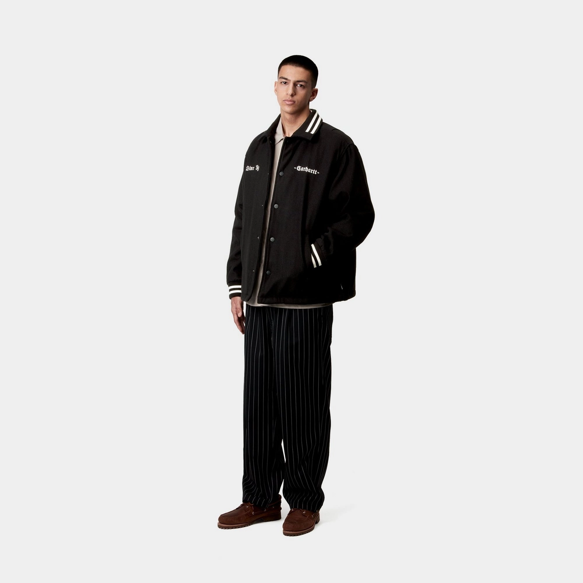 Wool Coach Jacket | Black / Wax