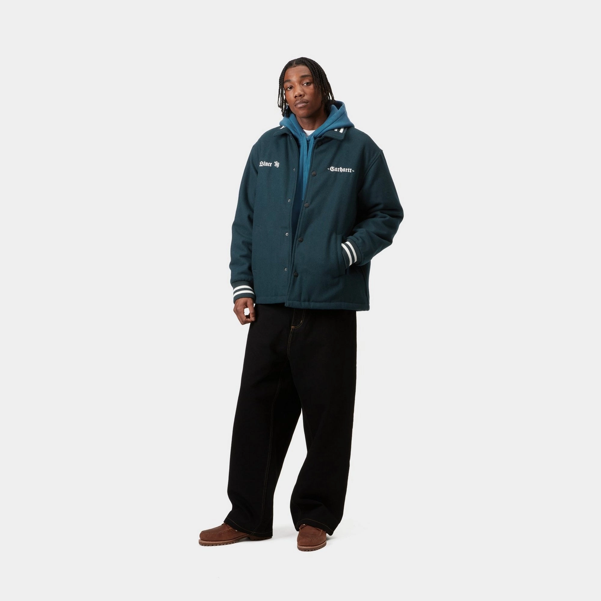Wool Coach Jacket | Deep Lagoon / Wax